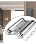 Rotating Concealed Cabinet Hinges 10 Piece Set With Screws Solid Drawer Butt Hinge stainless steel in a modern setting