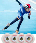LED Light Up Inline Skate Wheels Set 62mm to 125mm with 24mm Width, 90A Hardness, 80mm wheels with skater