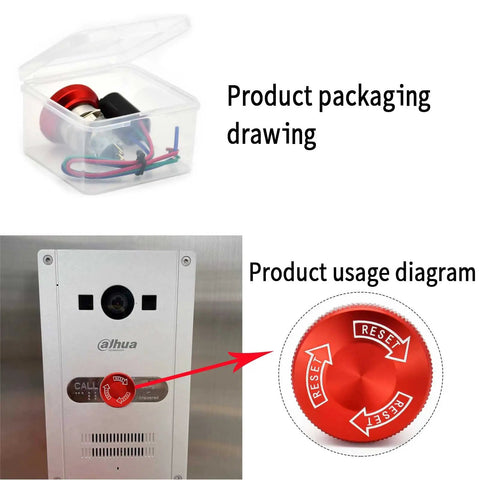 Heavy Duty 16mm Latching Emergency Stop Push Button Switch With 32mm Head In Stainless Steel 304, Wired Socket, 1NO 1NC, Aluminum Alloy Stop Cap, Ideal For 120V 12V And 5V To 220V Systems, reset button in package and panel use