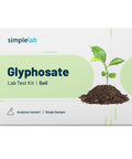 Glyphosate In Soil Test Kit For Home Use With Nine Compounds And Certified Lab Analysis Included ISO 17025 Tested Easy At Home Collection Or Mail In For Accurate Results And Garden Health Insights package box with sprout image
