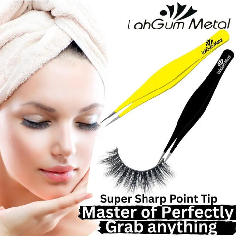 Ultra Precise Pointed Tweezers For Ingrown Hair Removal Extra Thin Stainless Steel Fine Tip Facial Hair Remover Kit