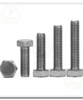 Straight Up Badass TA2 Pure Titanium Hex Bolts M12 X 45mm Heavy Duty Fasteners For Custom Builds Rides Slick Silver Finish 5 Pc Set, detailed view of bolts.