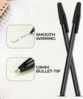 Bulk 150 Pack Ballpoint Pens Black Ink Medium Point 1.0mm Bullet Tip Smooth Writing For School Office Home Business