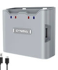 Two Way Battery Charger Hub For DJI Mini 4K And DJI Mini 2 Drones, Charges Two Batteries At Once, gray compact hub