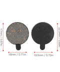 4 Pairs Semi Metal Brake Pads For 10 Inch Electric Scooter With Quiet Mute Braking, strong wet and dry stopping power, efficient heat dissipation display with dimensions.