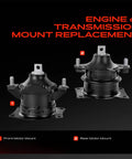 Front And Rear Engine Motor Mount Replacement Kit For Acura Tl And Rl Sets Of Two with front and rear mounts shown.