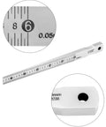 Front view of QWORK taper gauge gap gauge 0.4–6 mm; carbon steel with chrome plating.