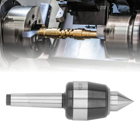 Beefed Up Cnc Lathe Live Center Featuring Quadruple Bearing Assembly For Dead Smooth Operation And Nail On Accuracy At 6000 Rpm Plus Solid As The Rock Mt2a Revolving Support