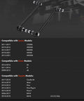 Two Front Sway Bar Link Kit Fits Toyota Lexus Scion Vehicles Including RAV4 Corolla iM Prius Plug In Mirai CT200h HS250h NX300 tC xB iM Beef Up Your Ride With Smoother Handling, showing sway bar links on a compatibility chart.