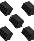 Massive 50 Pack Cable Chase Wire Brackets in black, showcasing ten holes for organizing multiple wires easily.