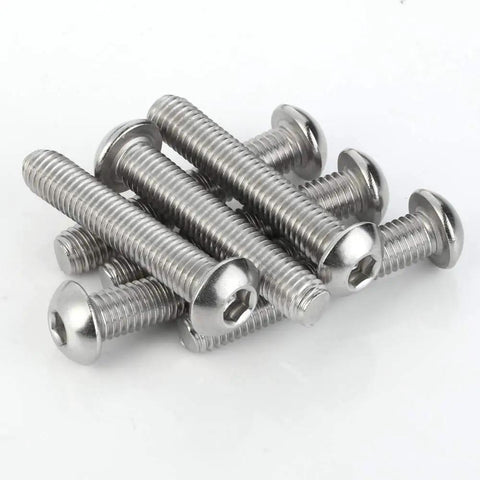 Top Shelf M6-1.0 X 12mm Stainless Steel Button Head Socket Cap Screws Featuring Hex Drive and Heavy Duty 18-8 Construction in a 25 piece set.