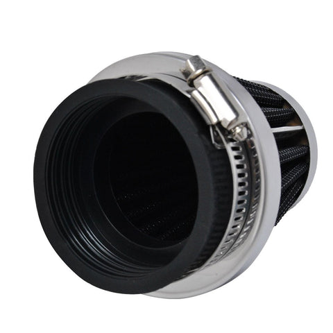 Close-up of Two Pack 2.05 Inch Round Tapered Clamp On Motorcycle Air Filters For Dirt Bikes ATVs Mopeds Pit Bikes Scooters