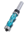 Premium Carbide Double Bearing Spiral Flush Trim Router Bit For Woodworking Pros 1/2 Inch Shank For precise trimming and clean edges.
