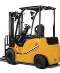 Compact Electric Forklift Two Point Five Ton Load Capacity Side Shift Steering with hydraulic lift and ergonomic design.