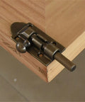 Heavy Duty Bronze Sliding Bolt Door Latch With Screws Barrel Bolt Lock For Barn Patio Gate Indoor Cupboard on wooden door
