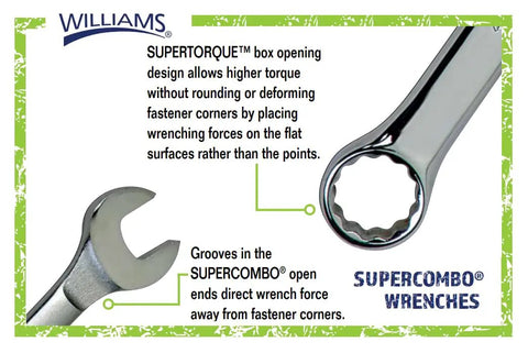 Seven Piece SAE Wrench Set With Open End Grooves For Corner Protection And Super Torque Box Opening wrench details