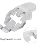 Four Piece T-Post Gate Hinge Pins Set, Heavy Duty Powder Coated Steel For Farm And Garden Gates, close-up of iron material