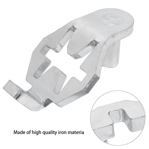 Four Piece T-Post Gate Hinge Pins Set, Heavy Duty Powder Coated Steel For Farm And Garden Gates, close-up of iron material