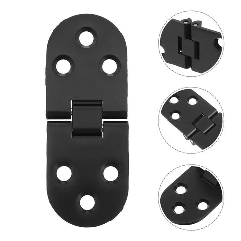 6 Pack Small Aluminum Alloy Folding Table Hinges For Tabletop Cupboard And Cabinet Use Black Finish Easy Install Durable