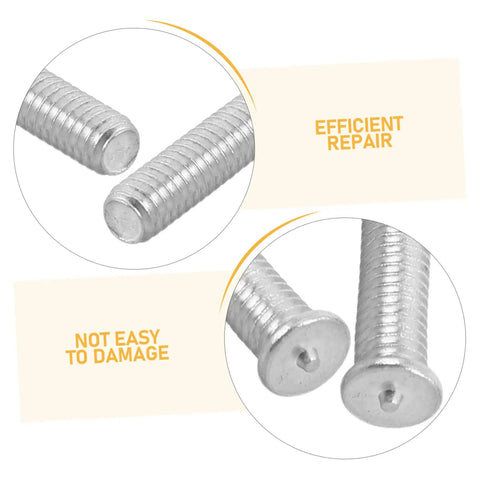 Top Picks For Car Body Repair Welding Studs 50 Pack 4mm Metal Pulling Pins For Dent Removal And Bumper Fixing Universal Fit To Fix Dents Fast With Ease detailed image of silver 4mm metal welding studs.