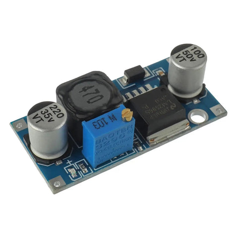 Adjustable Buck Converter Module 3A DC To DC Step Down From 3.2V To 35V To 1.25V To 30V with solid capacitors and LED indicator