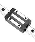 Two Pack 350mm Linear Sliding Rail Guide With Four HGH20CA Carriages For 3D Printers CNC Machines And Routers, Smooth Low Noise Motion, Steel Bearing Rails close-up