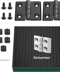2 Pack 4040 Zinc Alloy Hinges For Aluminum Extrusion Profiles 180 Degree Adjustable Folding Door Hinge M6 Groove Nuts And Screws Included