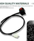 Badass Universal Motorcycle Kill Switch With Horn Button Handlebar Mounted Starter Toggle Wiring Harness Clamps For Street Cruiser And Dirt Bike Riders, ABS plastic switch with wire.