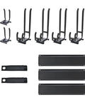 Garage Wall Mount Tool Organizer Rack With 6 Adjustable Heavy Duty Hooks for garden tools, black anthracite components