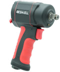 One Half Inch Stubby Air Impact Wrench With 885 Ft Lbs Max Torque For Tight Engine Spaces, Brake Repair And Auto Maintenance