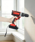 Top Tier 12V Cordless Drill Driver Set With Fast Lane Battery Charger And Heavy Duty Thermal Safeguards for use in wall drilling.
