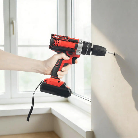 Top Tier 12V Cordless Drill Driver Set With Fast Lane Battery Charger And Heavy Duty Thermal Safeguards for use in wall drilling.