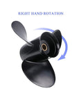 Propeller 10 3/8 X 13 Pitch Right Hand 13 Spline For Mercury Mariner Outboard Motors 25-70 HP Aluminum 3 Blade Prop