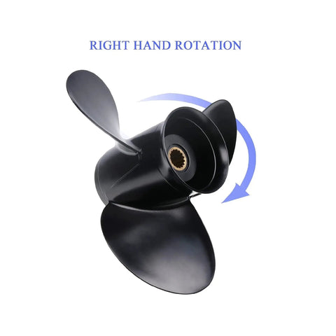 Propeller 10 3/8 X 13 Pitch Right Hand 13 Spline For Mercury Mariner Outboard Motors 25-70 HP Aluminum 3 Blade Prop