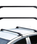 Universal 43.3 Inch Black Roof Rack Cross Bars For SUVs And Crossovers on car roof, heavy duty aluminum, adjustable, 2 pack