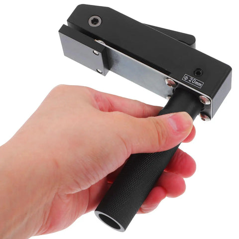 Hand holding Compact Portable Aluminum Woodworking Clamp With Quick Clamping Function, Hold Down Clamp for Workbench.