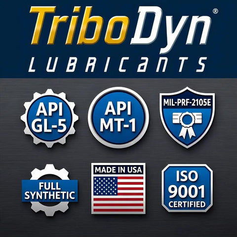 Full Synthetic Gear Oil With Ceramic Tech For Differentials And Transmissions, Meets API MT-1 And GL-5, certifications displayed