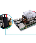 Low Profile Cpu Cooler With Rgb Pwm Fan And Aluminum Heatsink For Raspberry Pi 4B 3B Plus 3B attached to processor with heat pipes.