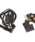 Ignition Coil Kit With Solenoid Relay, 5 Pin CDI Box, Regulator Rectifier And Spark Plug For 50cc To 140cc ATVs, Dirt Bikes