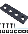 80Mm Barn Door Track Connector And Splice Plate For Sliding Doors Rugged Carbon Steel Repair Fastener With Black Coating Hardware