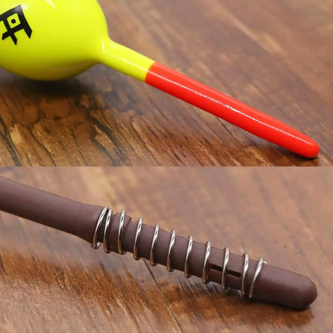 Close-up of Balsa Fishing Floats Assortment Set For Crappie Panfish Walleyes Spring Bobbers Tackle Kit High Visibility Top
