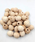 Unfinished Natural Wood Honeycomb Beads Set Dope 30 Pieces Each 22mm By 20mm DIY Jewelry Spacers For Necklaces Bracelets And Earrings