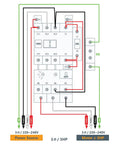 Wiring diagram for Heavy Duty 230V 3 Phase Magnetic Switch Box With 11 Amp Rating UL Listed Plug And Play Pre Wired Cable Kit.