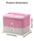 Grab And Go Travel Medicine Bag Organizer For First Aid Kits Empty Medical Bag For Home Travel Camping Car Hiking And Outdoor Emergencies Spacious 10.6 By 7.9 By 7.5 Inch Pink Gear Case, front view