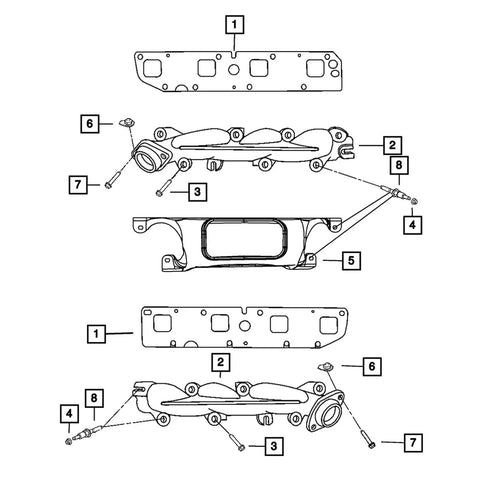 Heat Resistant Exhaust Manifold Fastener Kit With Beefed Up Heavy Duty U Nut And Bolt Set, Precision Machined Threads For Tight Anti Loosening Performance, Erosion And Anti Rust Coating For Auto Exhaust Manifold 1500 diagram