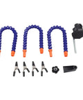 Components of Three Arm Soldering Helping Hands Station With Adjustable Clips And Heat Resistant Stainless Steel Clips