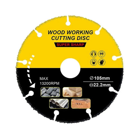Carbide Multitool Saw Disc 105mm to 125mm for Wood Cutting on Oscillating Tools and Angle Grinders Fits Standard Arbors