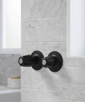 Upgrade Your Bath Game With This Solid Zinc Alloy 2 Set Shower Knob Kit For Windsor Series Faucet Handles To Look Fresh Cool And Durable, black