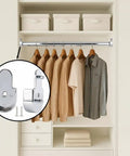 Heavy Duty Zinc Alloy Closet Rod Brackets For Wardrobe Pole Holder With Adjustable Height And Secure Support Durable Closet Pole Socket Set Includes 2 Brackets For Easy Install
