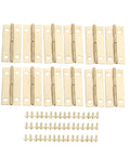 Rotating Concealed Hinges Set 12 Pack Antique Gold Cabinet Door Hardware 42x17mm with screws displayed